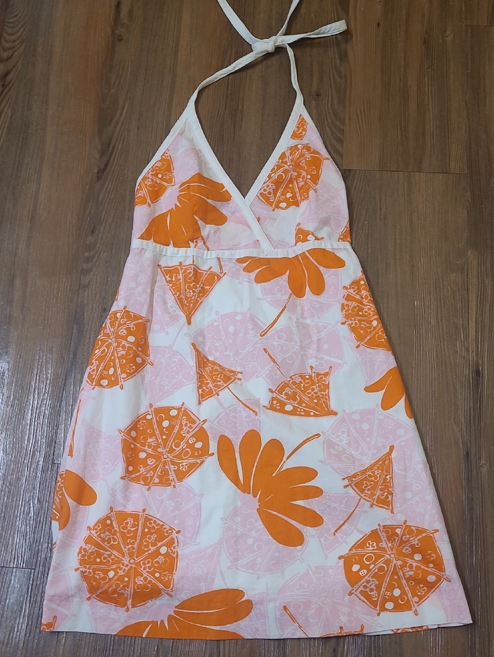 Lilly Pulitzer‎ White Dress with Pink Label Accent